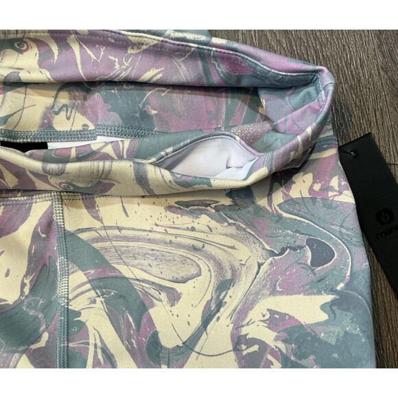 NWT MONO B Women's Size XL High Waist Tummy Control Watercolor Leggings - Picture 4 of 4